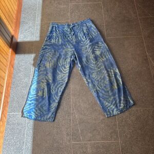 Nomadic Traders Wide Leg Garbo Pants Womens Small High Rise Boho Hippie Indie